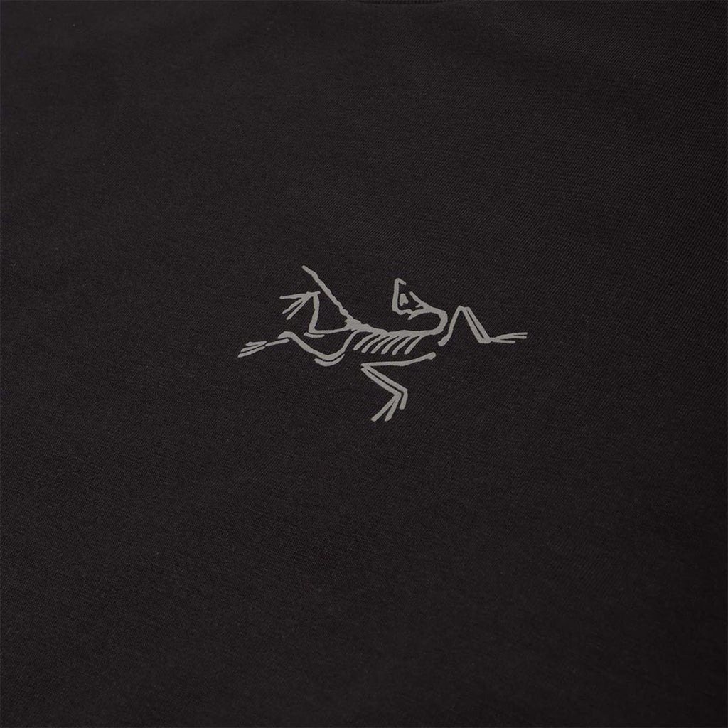 Arc'teryx Kragg SL Cotton Long Sleeve T-Shirt, Black, Detail Shot 3