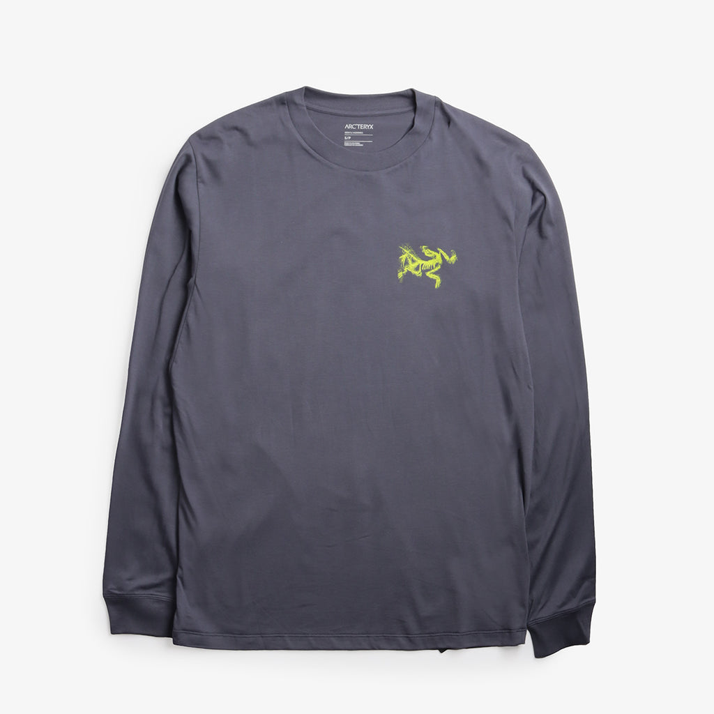 Arc'teryx Kragg SL Cotton Long Sleeve T-Shirt, DK Stratus Euphoria, Detail Shot 1