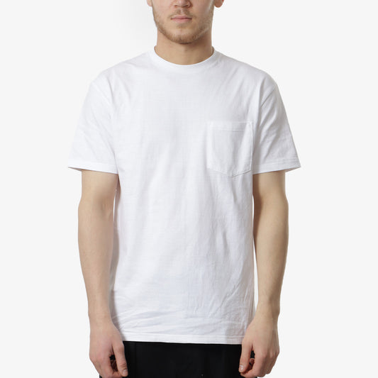 Beams Plus 2 Pack Pocket T-Shirt, White, Detail Shot 1