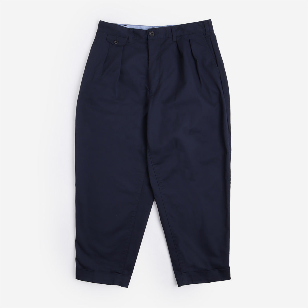 Beams Plus 2 Pleats Twill Pant, Navy, Detail Shot 5