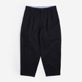 Beams Plus 2 Pleats Twill Pant, Black, Detail Shot 5