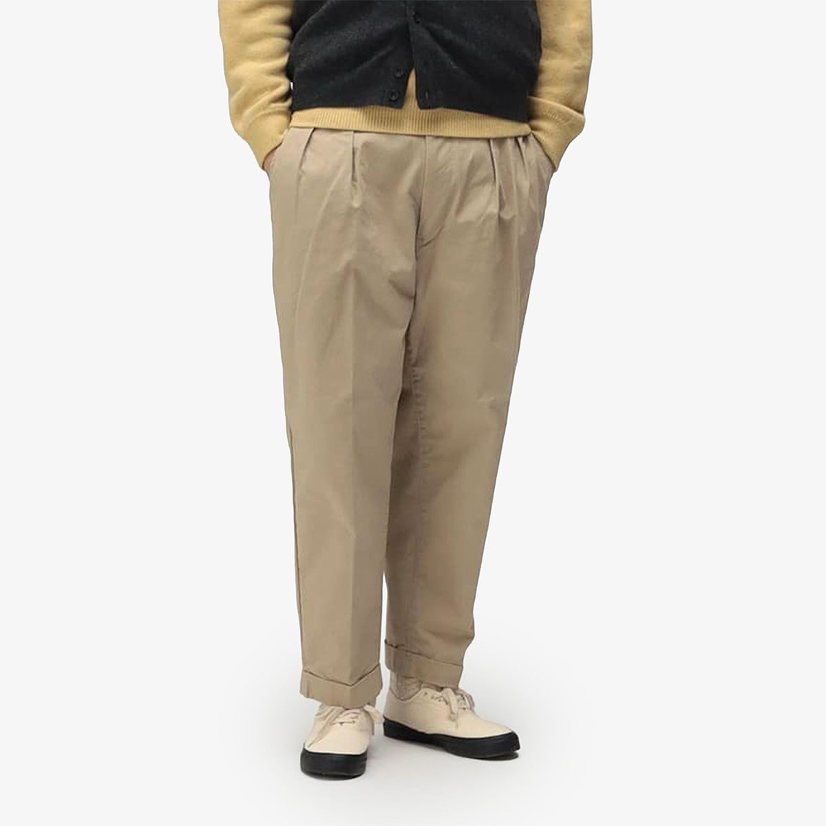 Beams Plus 2 Pleats Twill Pants - Khaki – Urban Industry