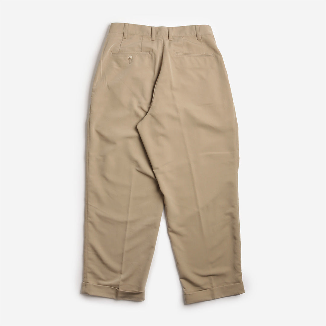 Beams Plus 2 Pleats PE Twill Pant, Sand, Detail Shot 2