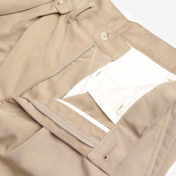 thumbnail Beams Plus 2 Pleats PE Twill Pant, Sand, Detail Shot 4