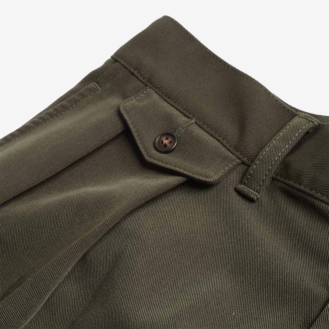 main Beams Plus 2 Pleats PE Twill Pant, Green, Detail Shot 3