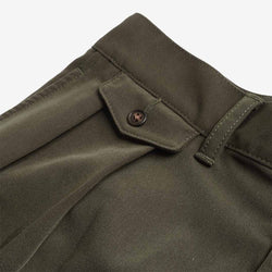 thumbnail Beams Plus 2 Pleats PE Twill Pant, Green, Detail Shot 3