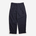 Beams Plus 2 Pleats PE Twill Pant, Navy, Detail Shot 1