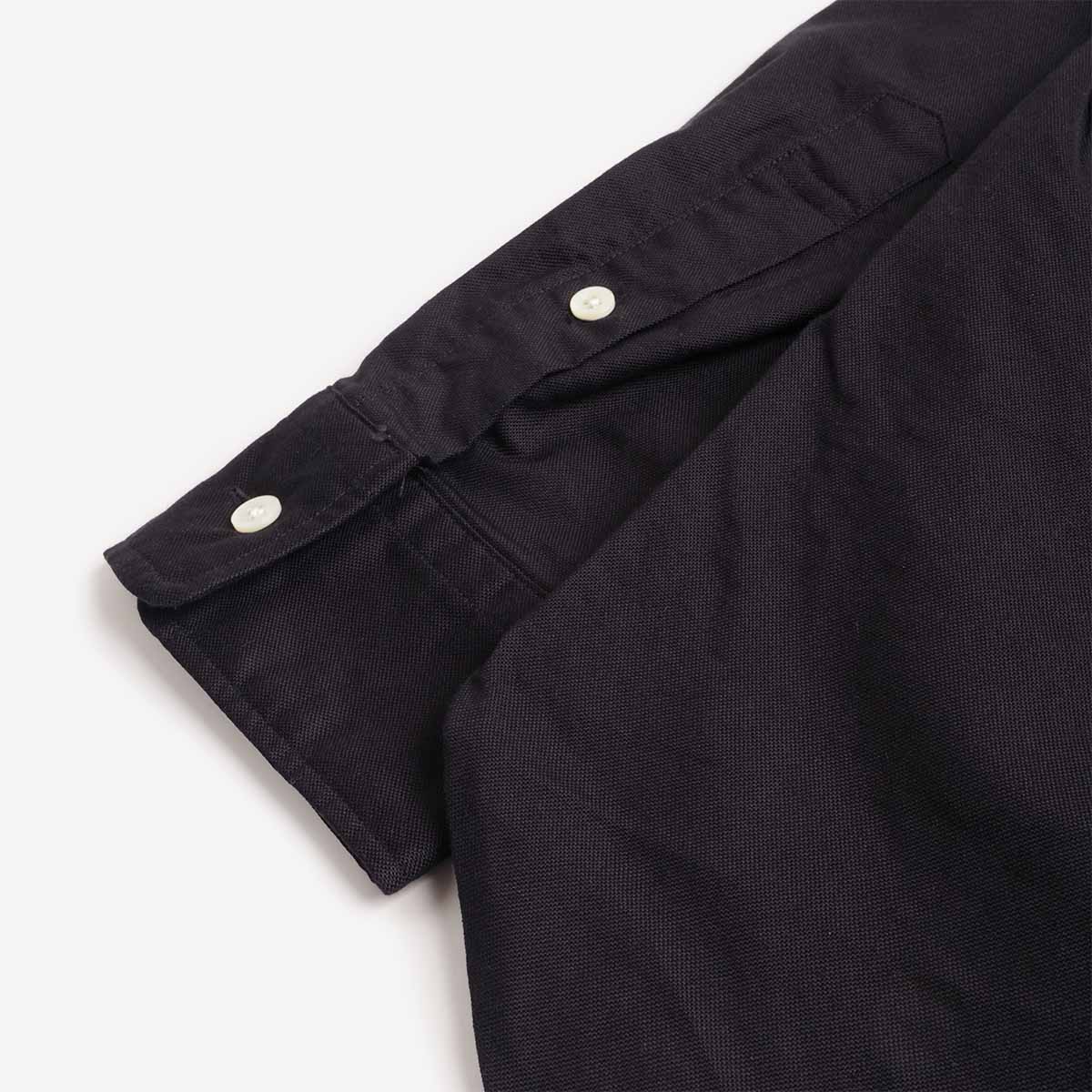 Beams Plus Button Down Oxford Shirt, Navy, Detail Shot 6