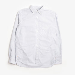 thumbnail Beams Plus Button Down Oxford Candy Stripe Shirt, Blue, Detail Shot 1