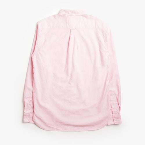 Beams Plus Button Down Oxford Shirt, Pink, Detail Shot 2