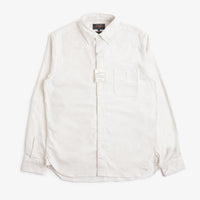 Beams Plus Button Down Solid Flannel Shirt