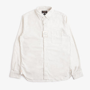 Beams Plus Button Down Solid Flannel Shirt