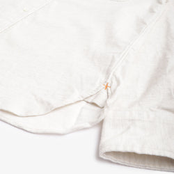 thumbnail Beams Plus Button Down Solid Flannel Shirt, Off White, Detail Shot 3