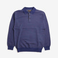 Beams Plus Diamond Pattern Knit Polo Shirt, Blue, Detail Shot 1