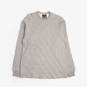 Beams Plus MIL Quilt Crew Sweatshirt - Grey
