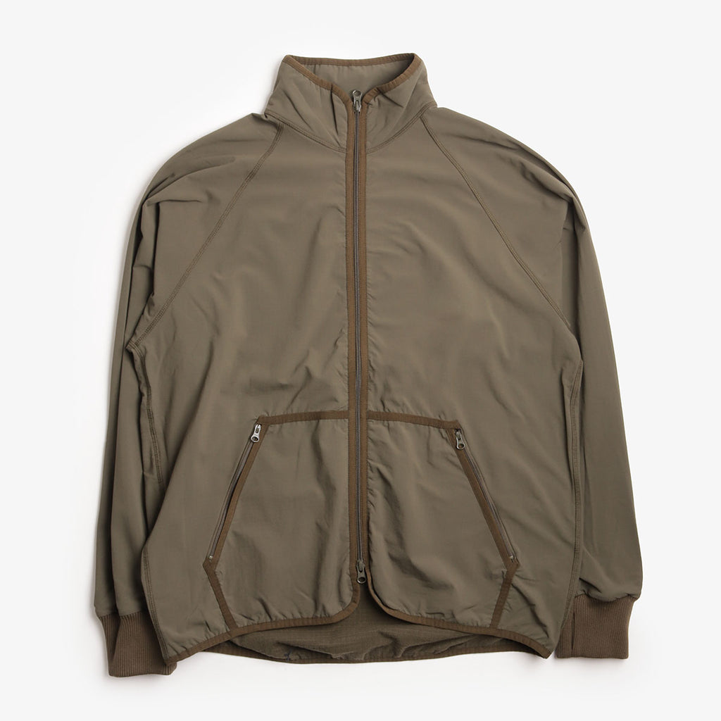 Beams Plus Military Liner Jersey Back Fleece Jacket, Olive, Detail Shot 1