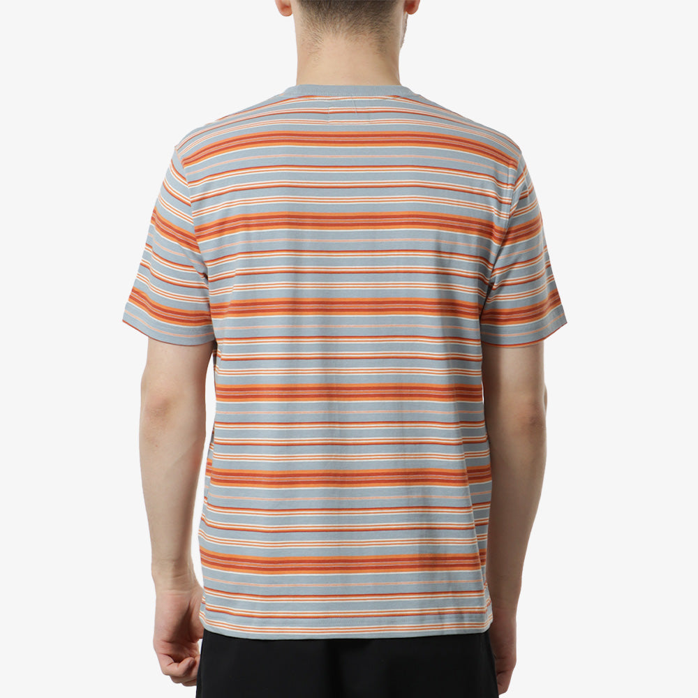 Beams Plus Multi Stripe Pocket T-Shirt, Sax, Detail Shot 3