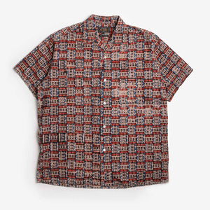 Beams Plus Open Collar Block Print Shirt