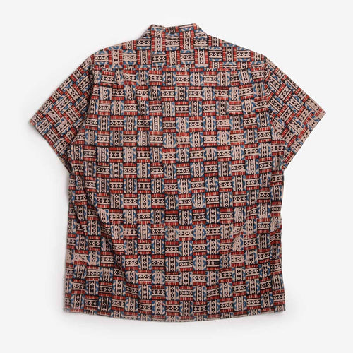 Beams Plus Open Collar Block Print Shirt