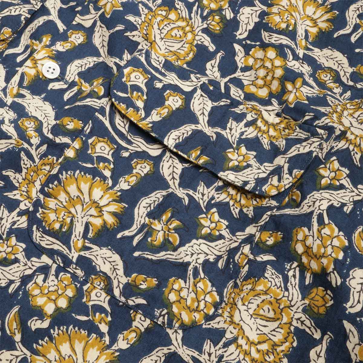 Beams Plus Open Collar Block Print Shirt