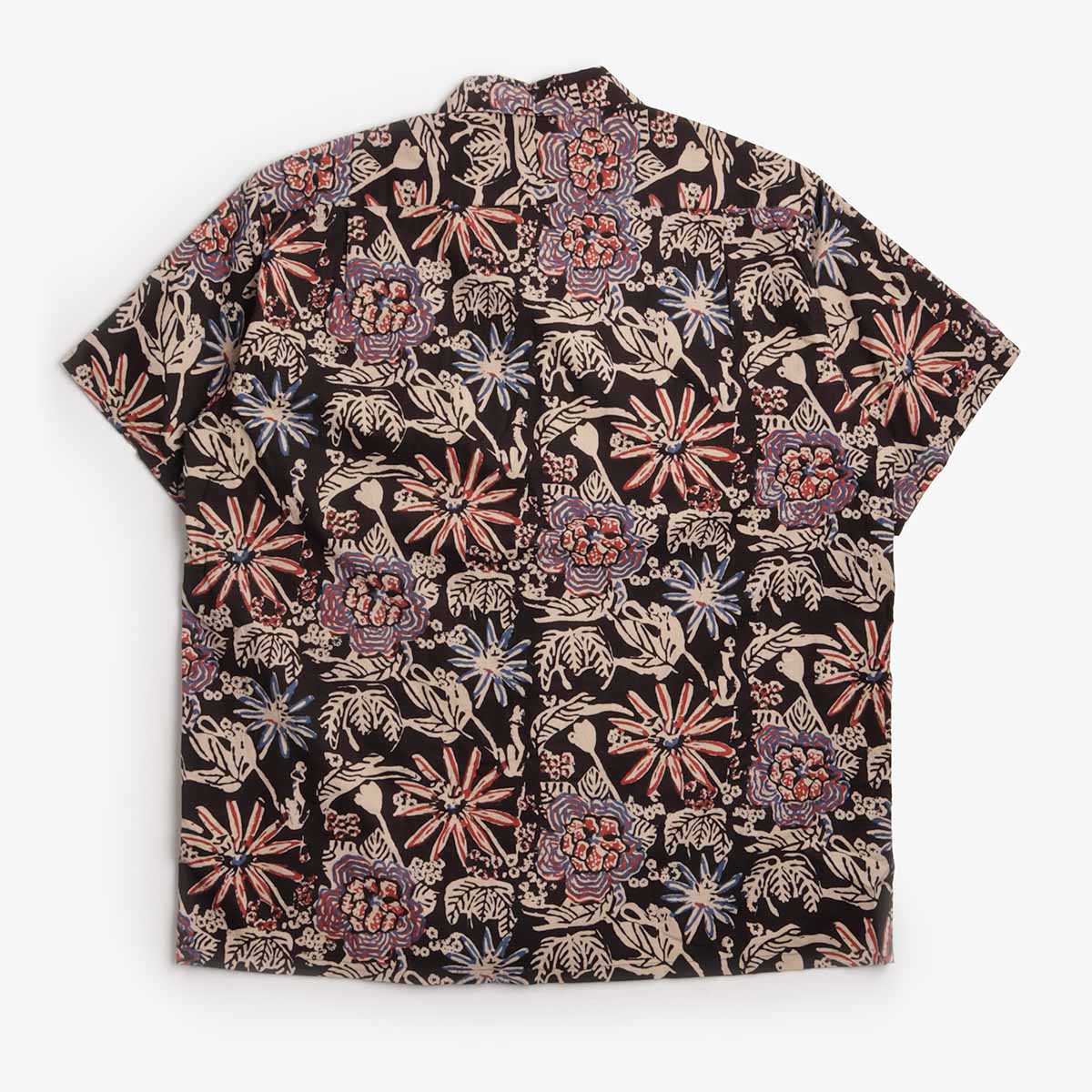 Beams Plus Open Collar Block Print Shirt