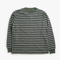 Beams Plus Pin Stripe Pocket T-Shirt, Green, Detail Shot 1