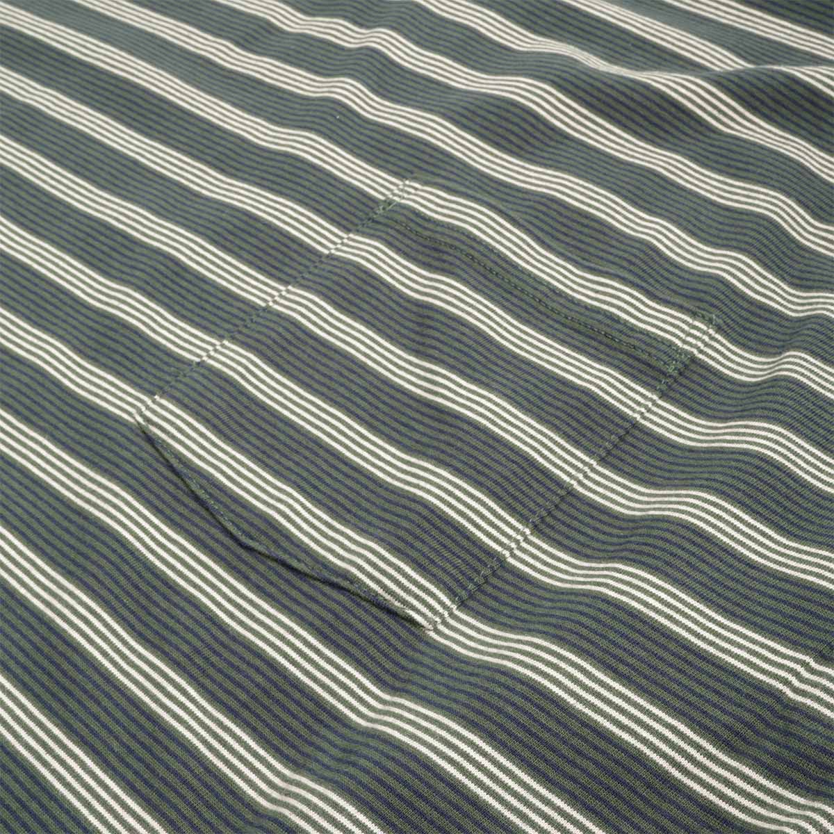 Beams Plus Pin Stripe Pocket T-Shirt, Green, Detail Shot 2
