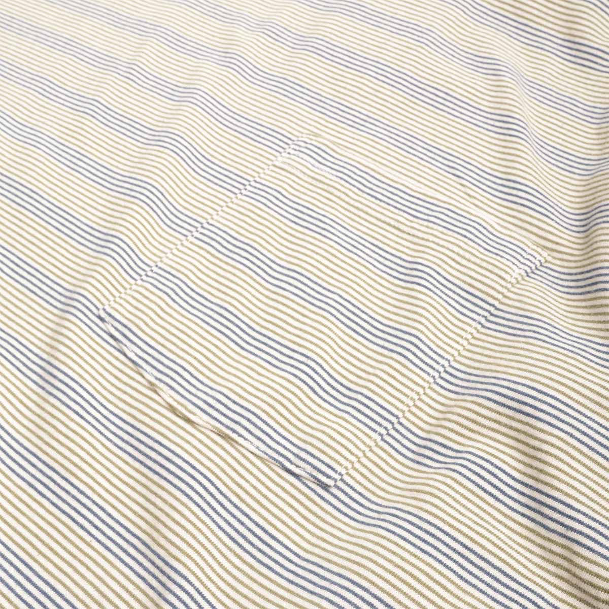 Beams Plus Pin Stripe Pocket T-Shirt, Off White, Detail Shot 2