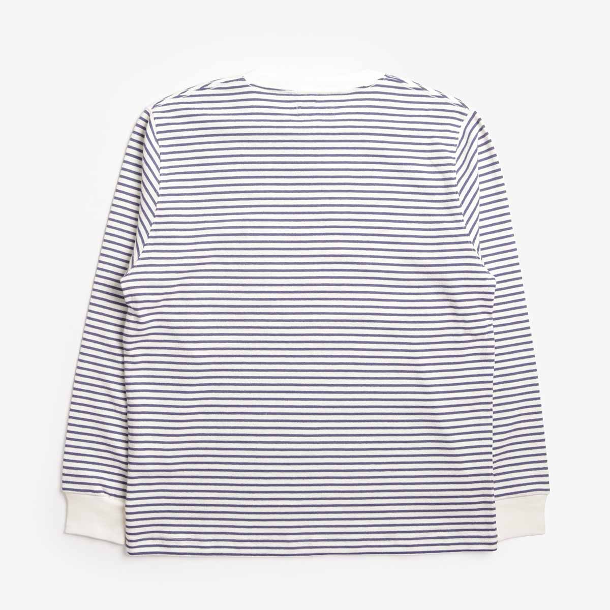 Beams Plus Pocket Inlay Stripe T-Shirt, Off White, Detail Shot 4