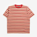 Beams Plus Multi Stripe Pocket T-Shirt, Red, Detail Shot 1