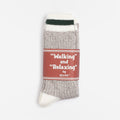Beams Plus Rag Socks, Oatmeal Green, Detail Shot 2