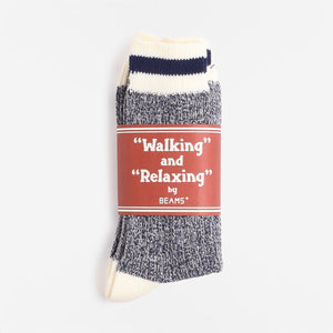 Beams Plus Rag Socks 2 Pack - Navy