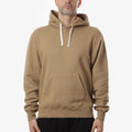 Beams Plus Raised Back Sweat Pullover Hoodie, Khaki, Detail Shot 1
