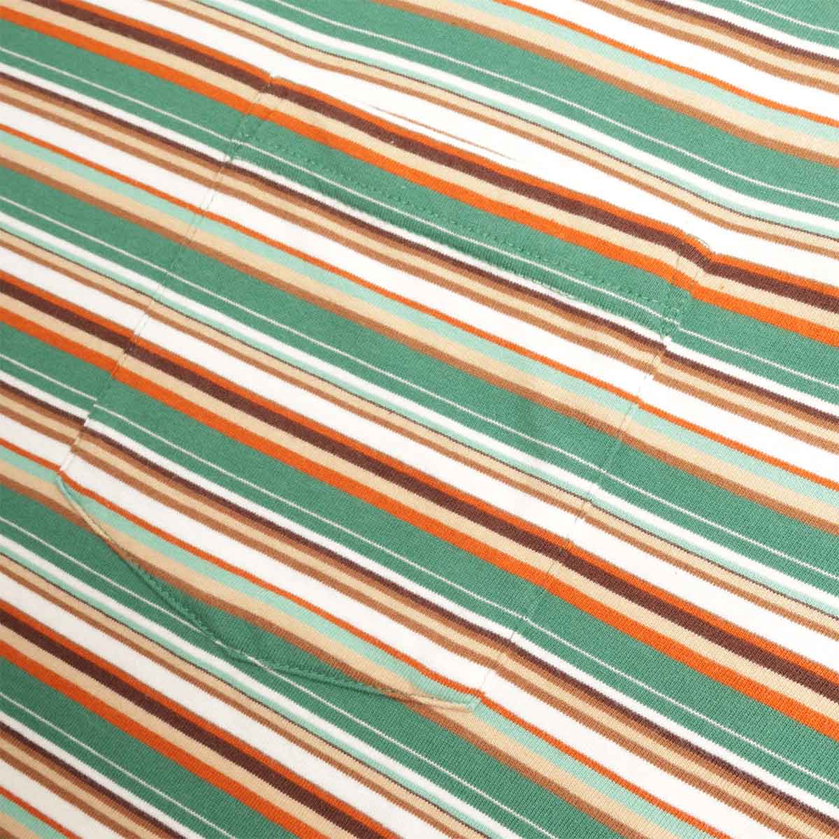 Beams Plus Multi Stripe Pocket T-Shirt, Green, Detail Shot 3