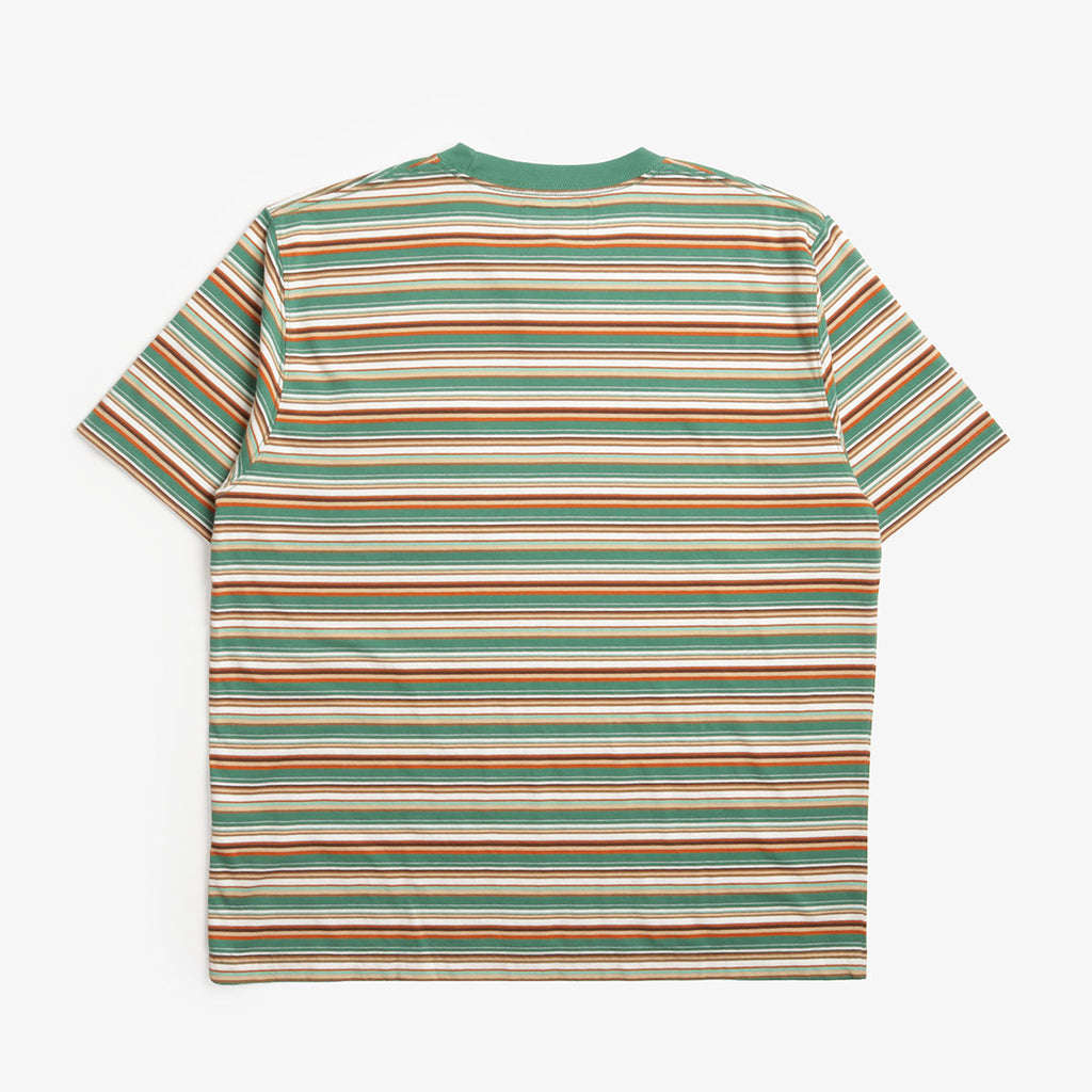Beams Plus Multi Stripe Pocket T-Shirt, Green, Detail Shot 4