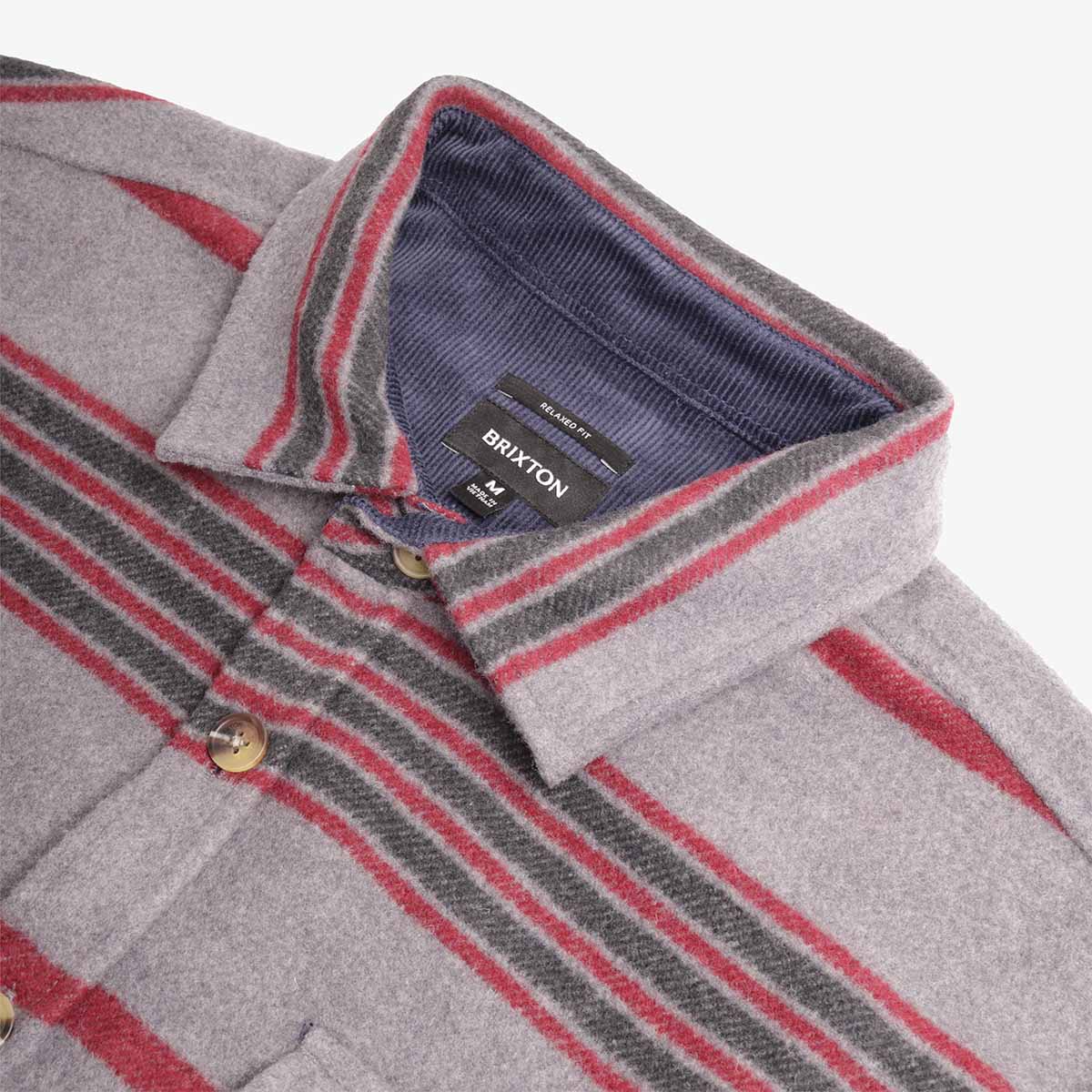 Brixton Altered Threads Overshirt, Multi Blanket Stripe, Detail Shot 3