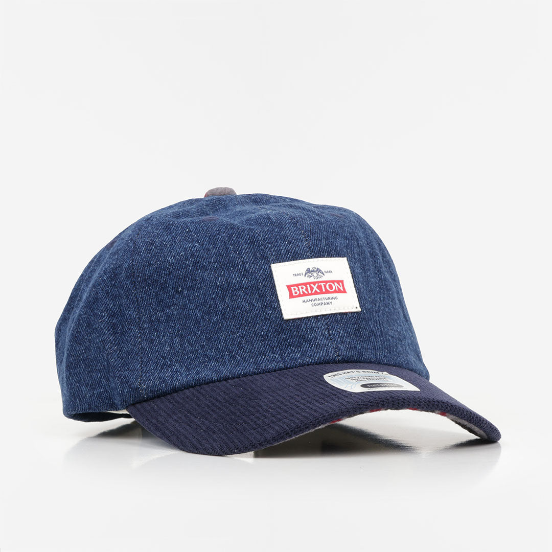 Brixton Altered Threads MP Adjustable Hat, Medium Wash Denim, Detail Shot 1