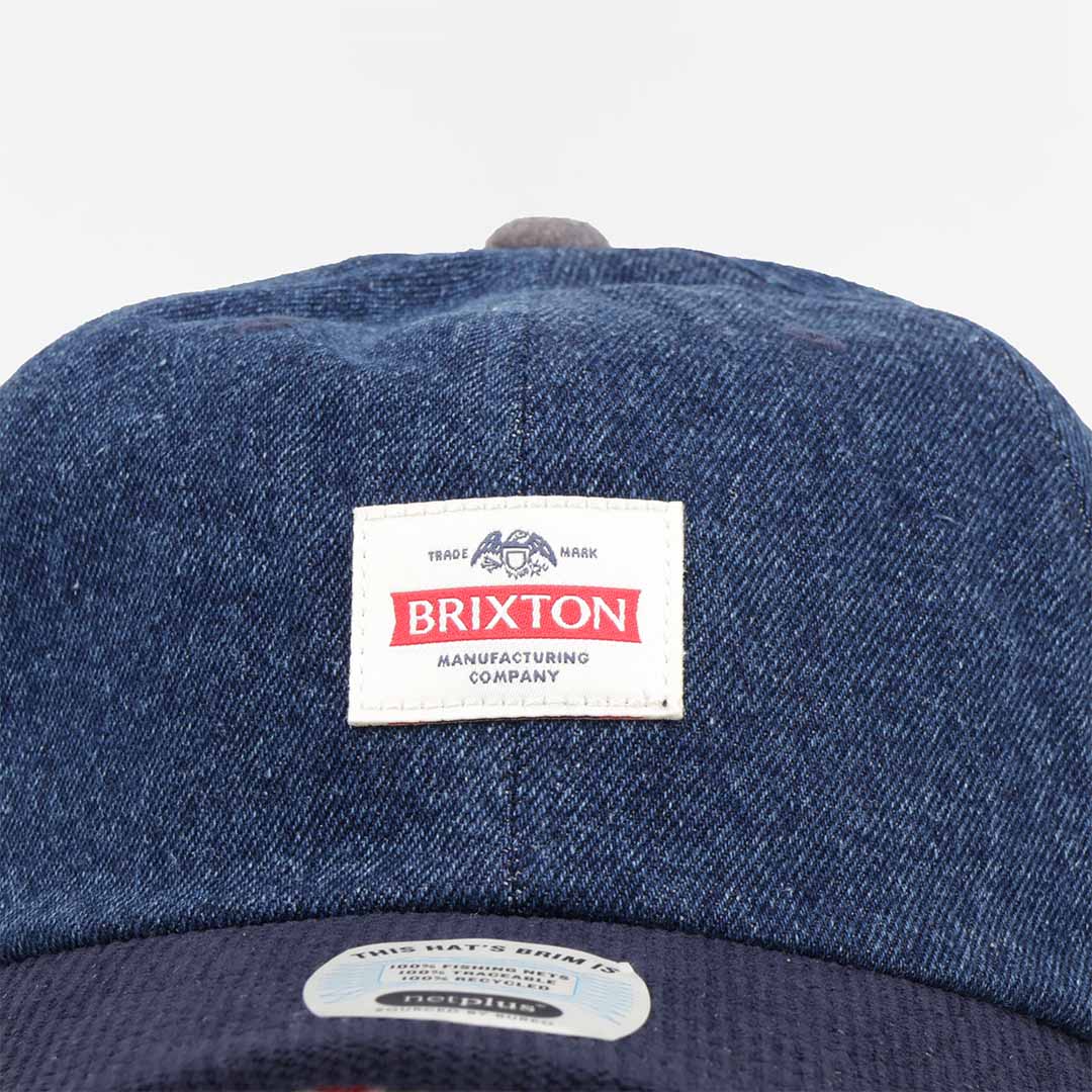 Brixton Altered Threads MP Adjustable Hat, Medium Wash Denim, Detail Shot 2