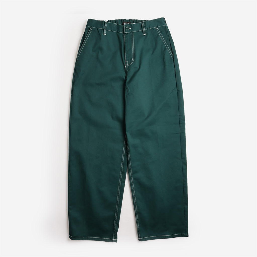 Brixton Baggy Skate Pant, Deep Emerald, Detail Shot 1