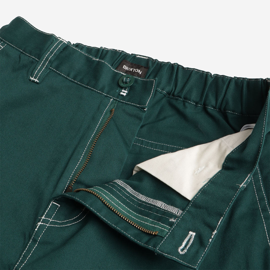 Brixton Baggy Skate Pant, Deep Emerald, Detail Shot 2