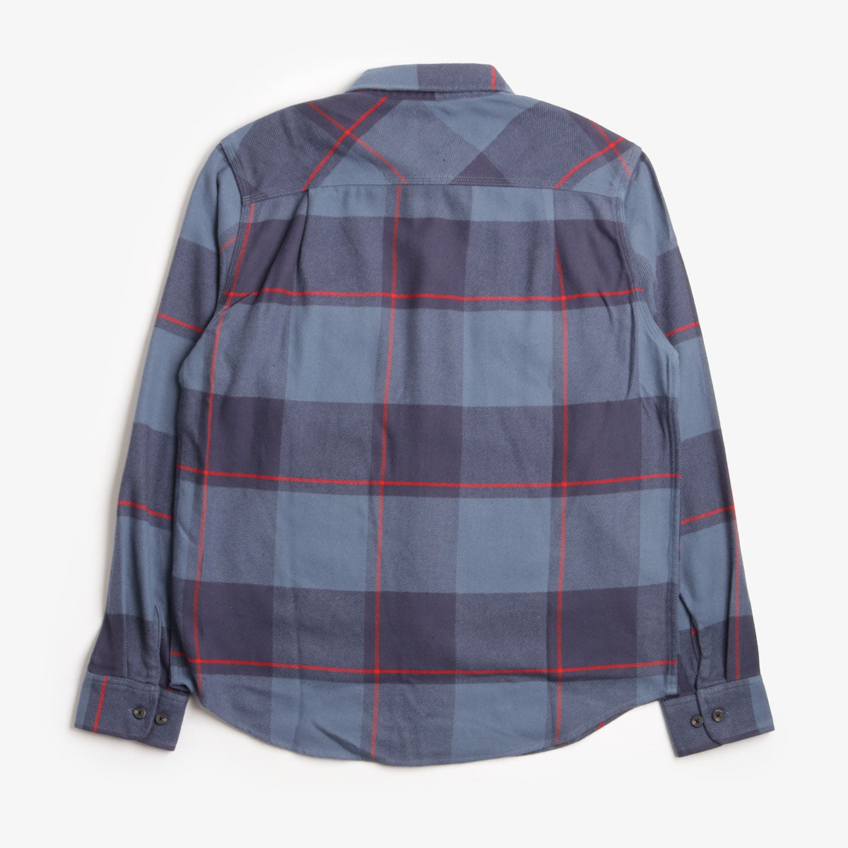 Brixton Bowery Flannel Shirt, Bering Sea Mood Indigo Adrenaline Rush, Detail Shot 2