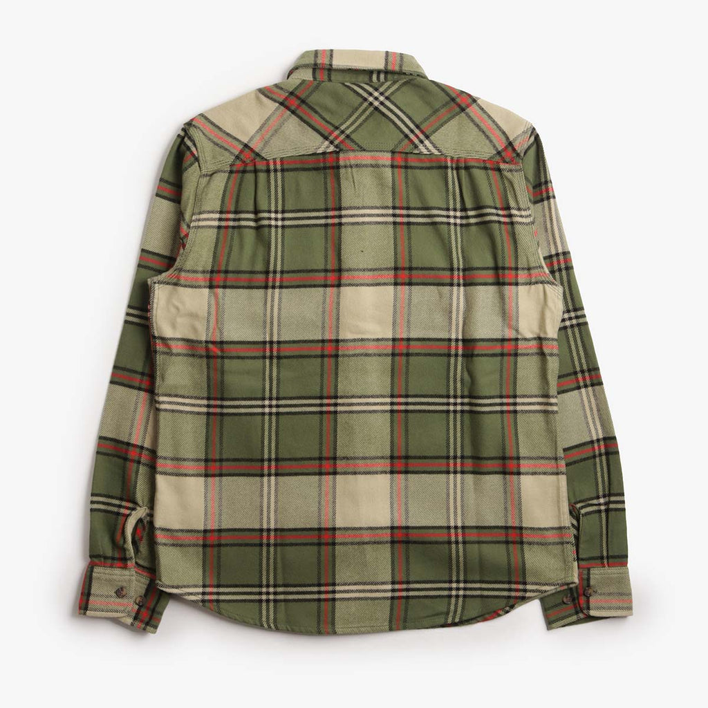 Brixton Bowery Flannel Shirt, Wild Green Elm Adrenaline Rush, Detail Shot 2