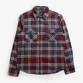 Brixton Bowery Flannel Shirt, Mood Indigo Port Saffron, Detail Shot 1