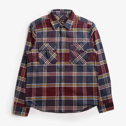 thumbnail Brixton Bowery Flannel Shirt, Mood Indigo Port Saffron, Detail Shot 1