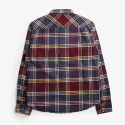 thumbnail Brixton Bowery Flannel Shirt, Mood Indigo Port Saffron, Detail Shot 2