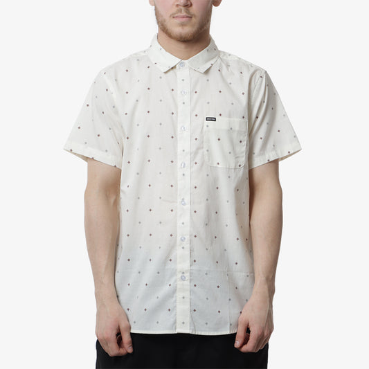 Brixton Charter Print Woven Shirt, Off White Pyramid, Detail Shot 1