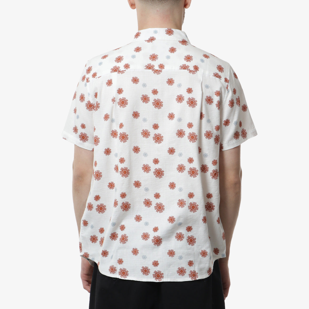 Brixton Charter Slub Woven Shirt, Off White Sol, Detail Shot 3