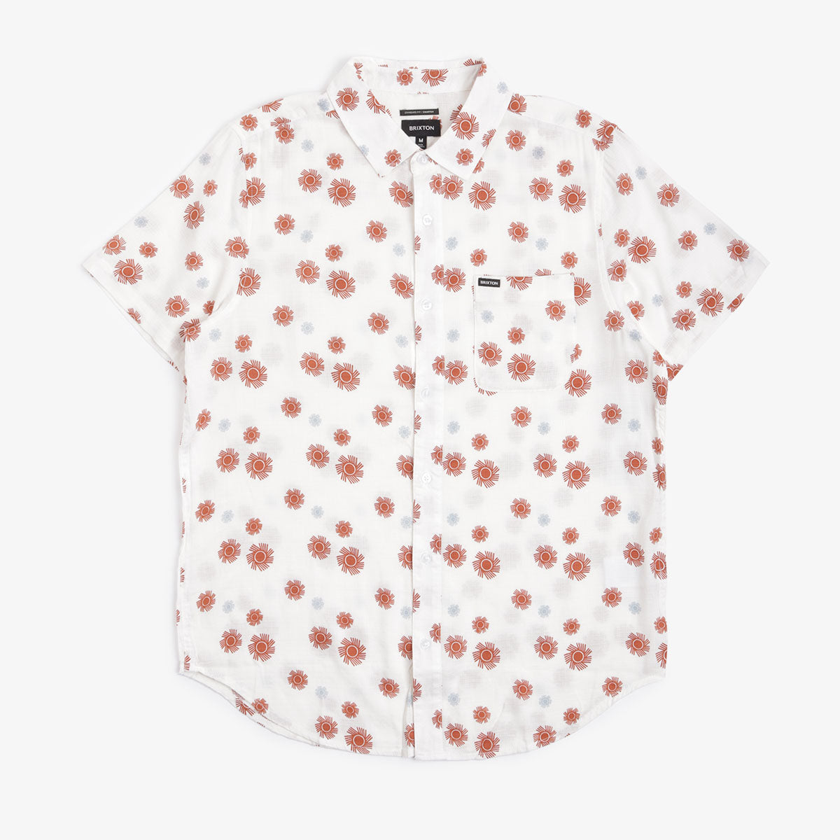Brixton Charter Slub Woven Shirt, Off White Sol, Detail Shot 4