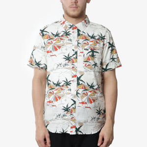 Chemise tissée flammée Brixton Charter - Scène du parapluie blanc cassé