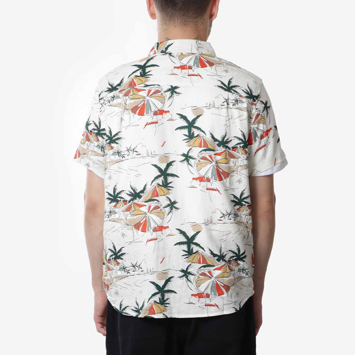 Brixton Charter Slub Woven Shirt, Off White Umbrella Scene, Detail Shot 3